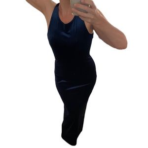 Onyx Nite Navy Blue Maxi Dress